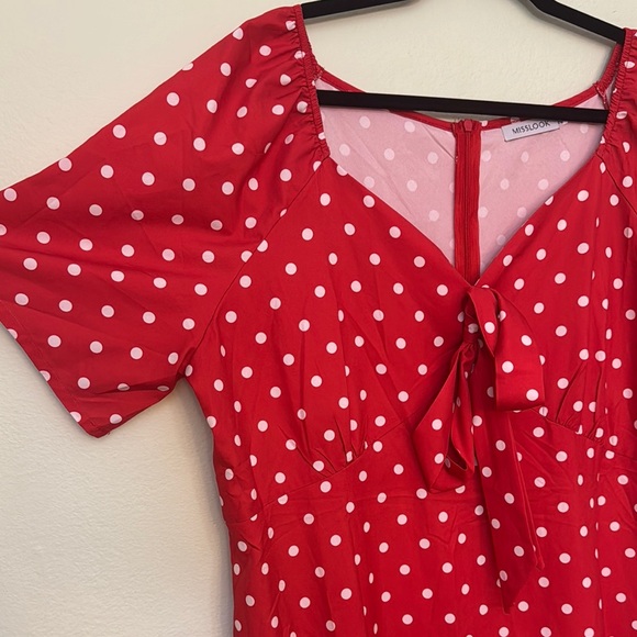 MISSLOOK 2XL Red Polka Dot Dress mini - Picture 3 of 9